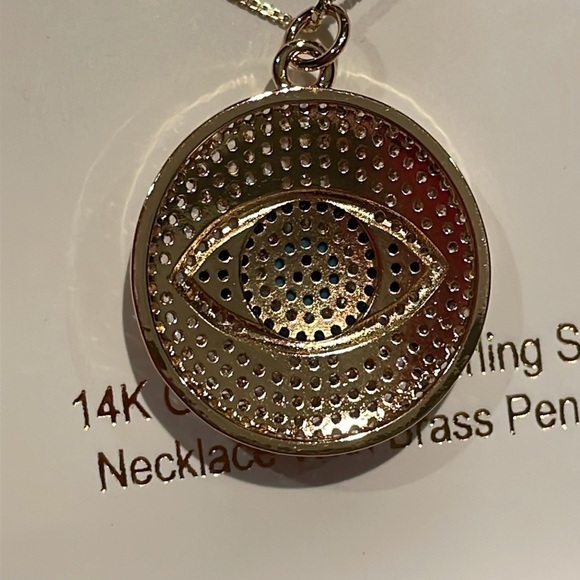 NEW! EYE CANDY Evil Eye 14kt Gold Over Sterling Silver 925 - Picture 6 of 9